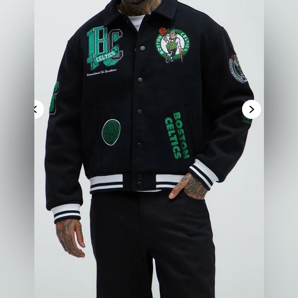 Boston Celtics Black & Green Varsity Jacket